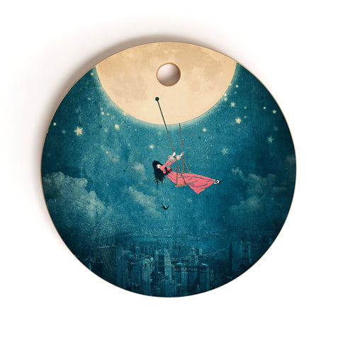 Belle13 Moon Swing Cutting Board Round