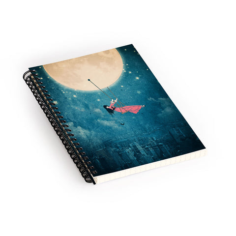 Belle13 Moon Swing Spiral Notebook