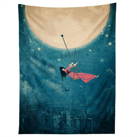 Belle13 Moon Swing Tapestry