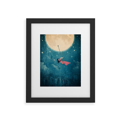 Belle13 Moon Swing Framed Art Print