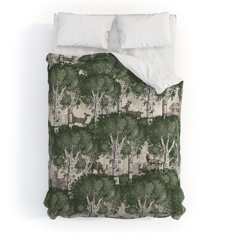 Belle13 My Deer Secret Forest Duvet Cover
