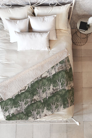 Belle13 My Deer Secret Forest Fleece Throw Blanket