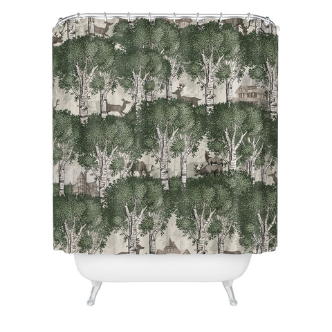 Belle13 My Deer Secret Forest Shower Curtain