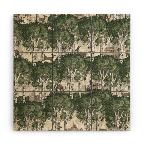 Belle13 My Deer Secret Forest Wood Wall Mural