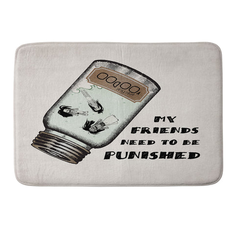 Belle13 My Friends Need To Be Punished Memory Foam Bath Mat