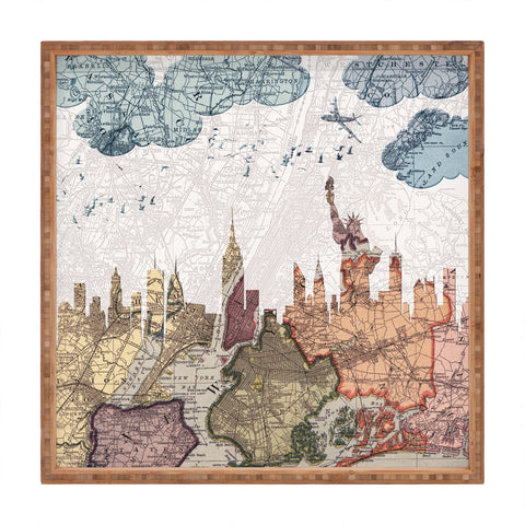 Belle13 New York Skyline Square Tray