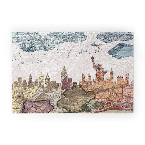 Belle13 New York Skyline Welcome Mat