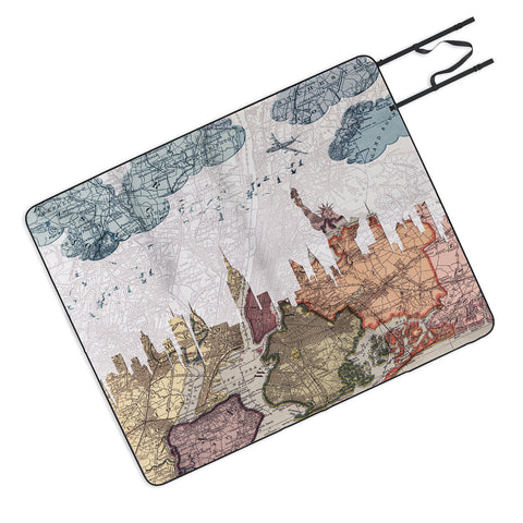 Belle13 New York Skyline Picnic Blanket