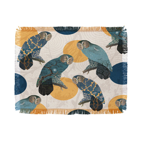 Belle13 Night Owl Polka Throw Blanket