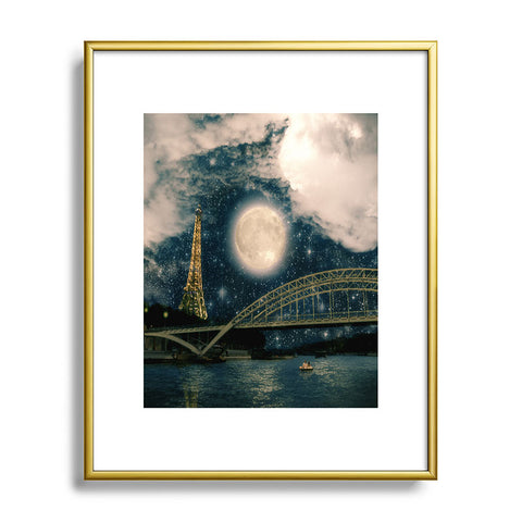Belle13 Paris Romance Metal Framed Art Print