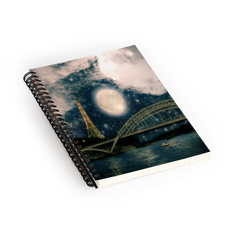 Belle13 Paris Romance Spiral Notebook