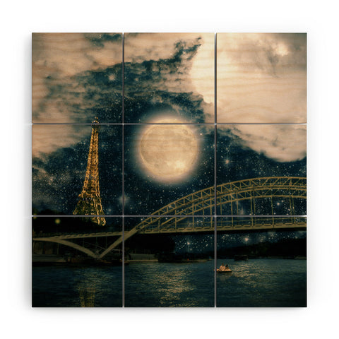 Belle13 Paris Romance Wood Wall Mural