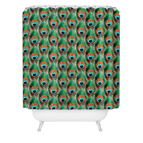 Belle13 Peacock Eye Pattern Shower Curtain