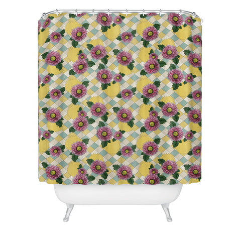 Belle13 Pink Daisies Shower Curtain