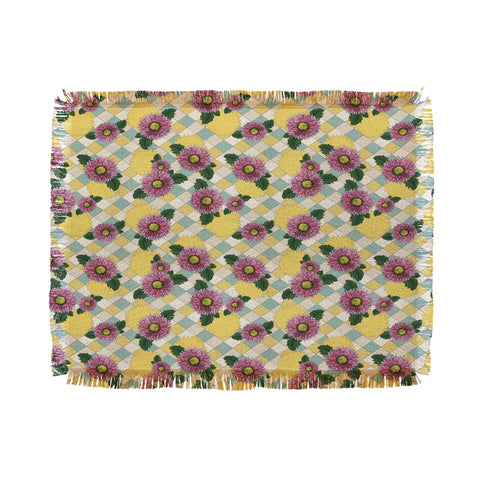 Belle13 Pink Daisies Throw Blanket