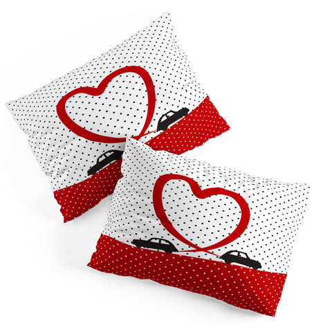Belle13 Polka Dot Car Love Pillow Shams