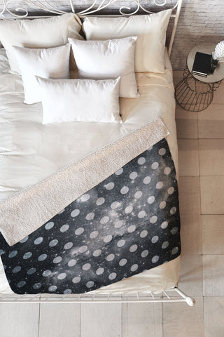 Belle13 Polka Dot Universe Fleece Throw Blanket