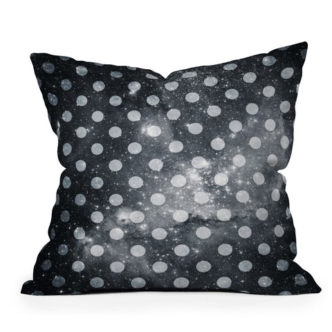 Belle13 Polka Dot Universe Throw Pillow