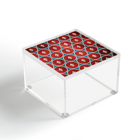 Belle13 Polka Dots Fleur De Lis Acrylic Box