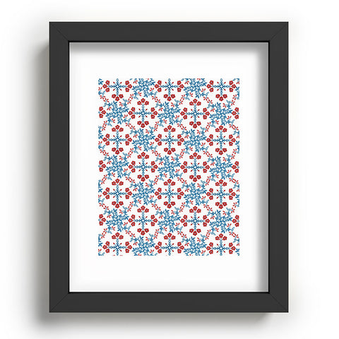 Belle13 Retro Floral Pattern Recessed Framing Rectangle