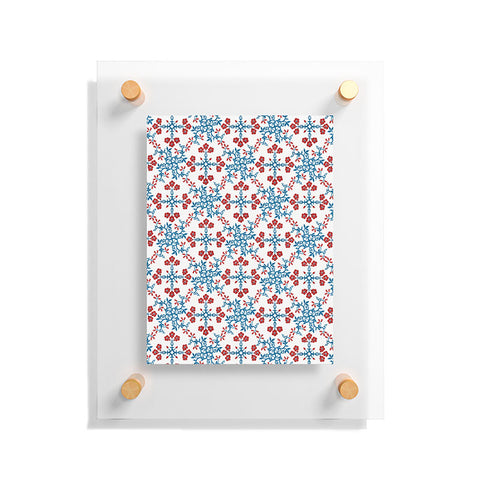 Belle13 Retro Floral Pattern Floating Acrylic Print