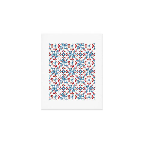 Belle13 Retro Floral Pattern Art Print