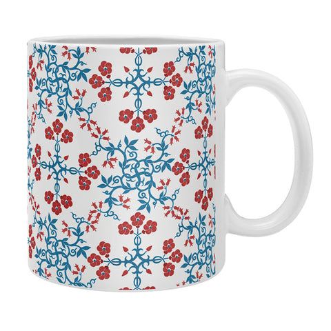 Belle13 Retro Floral Pattern Coffee Mug