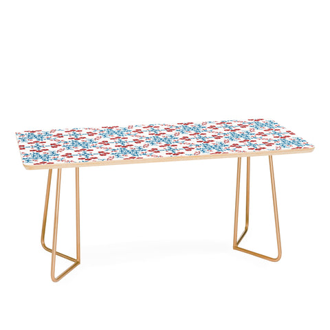 Belle13 Retro Floral Pattern Coffee Table