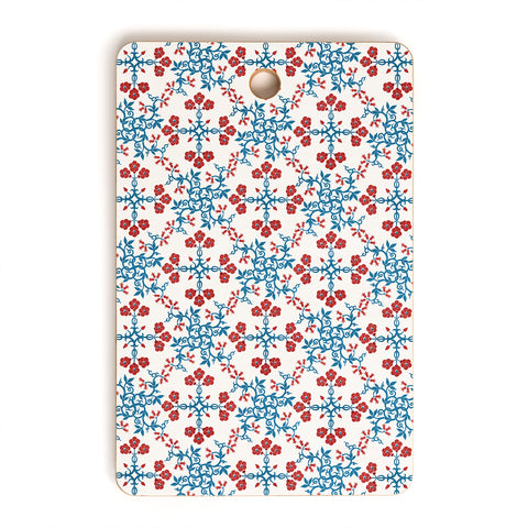 Belle13 Retro Floral Pattern Cutting Board Rectangle