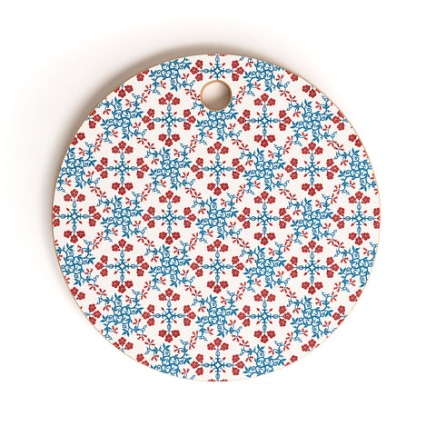 Belle13 Retro Floral Pattern Cutting Board Round