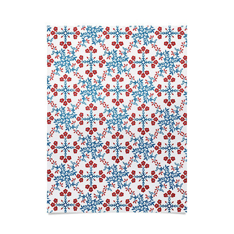 Belle13 Retro Floral Pattern Poster