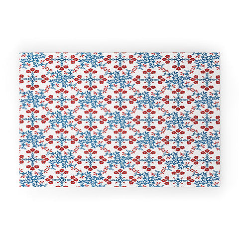 Belle13 Retro Floral Pattern Welcome Mat