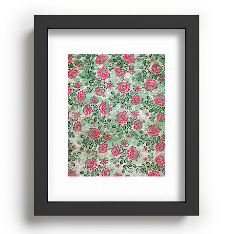 Belle13 Retro French Floral Pattern Recessed Framing Rectangle
