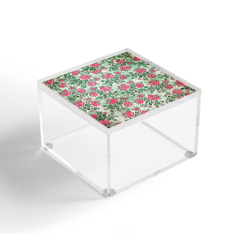 Belle13 Retro French Floral Pattern Acrylic Box