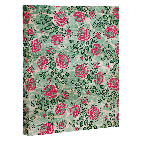 Belle13 Retro French Floral Pattern Art Canvas