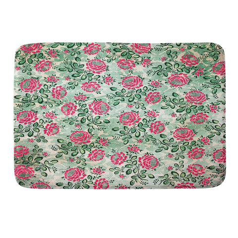 Belle13 Retro French Floral Pattern Memory Foam Bath Mat