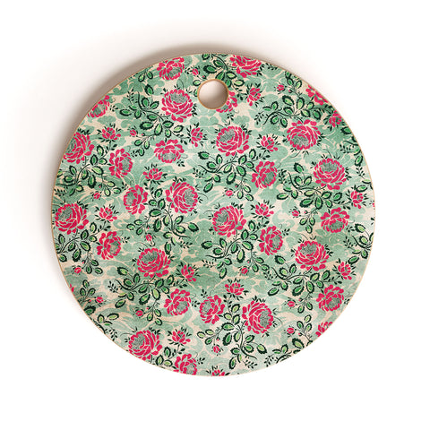 Belle13 Retro French Floral Pattern Cutting Board Round
