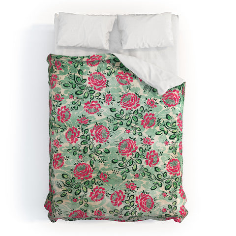 Belle13 Retro French Floral Pattern Duvet Cover
