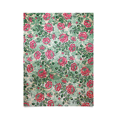 Belle13 Retro French Floral Pattern Poster