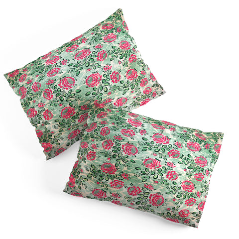 Belle13 Retro French Floral Pattern Pillow Shams