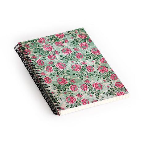 Belle13 Retro French Floral Pattern Spiral Notebook