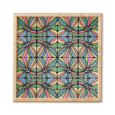 Belle13 Retro Geometric Framed Wall Art