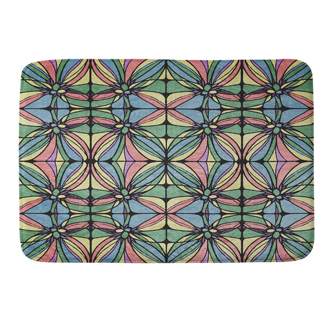 Belle13 Retro Geometric Memory Foam Bath Mat