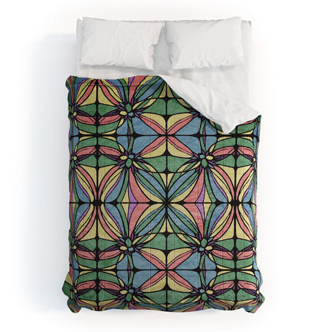 Belle13 Retro Geometric Comforter