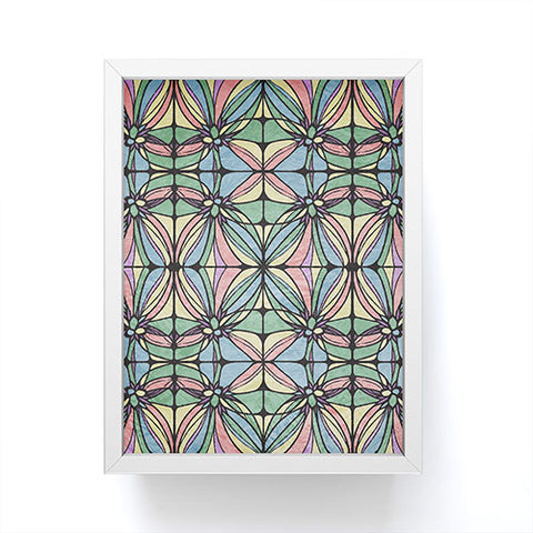 Belle13 Retro Geometric Framed Mini Art Print