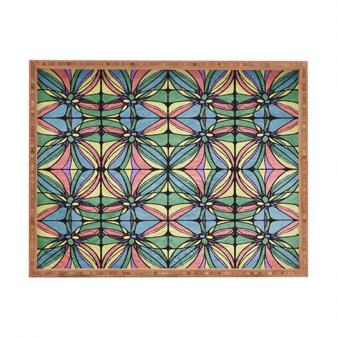 Belle13 Retro Geometric Rectangular Tray