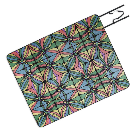 Belle13 Retro Geometric Picnic Blanket