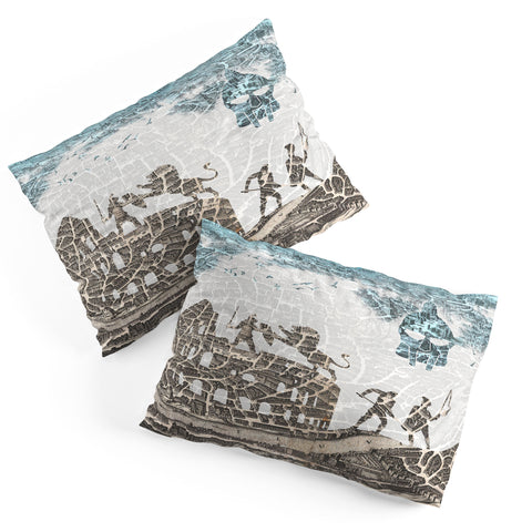 Belle13 Rome Vintage Map Pillow Shams