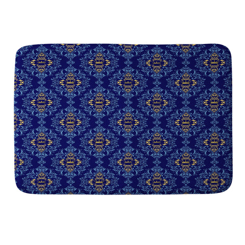 Belle13 Royal Damask Pattern Memory Foam Bath Mat