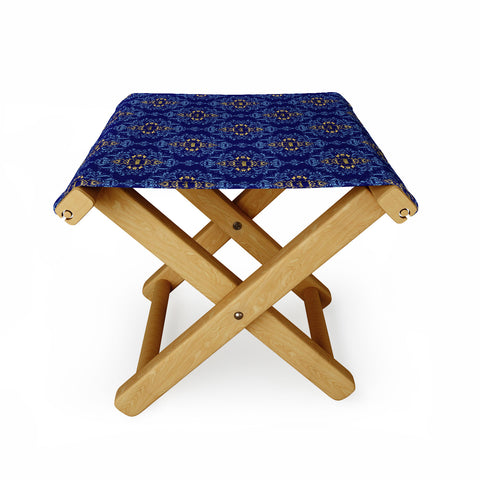 Belle13 Royal Damask Pattern Folding Stool